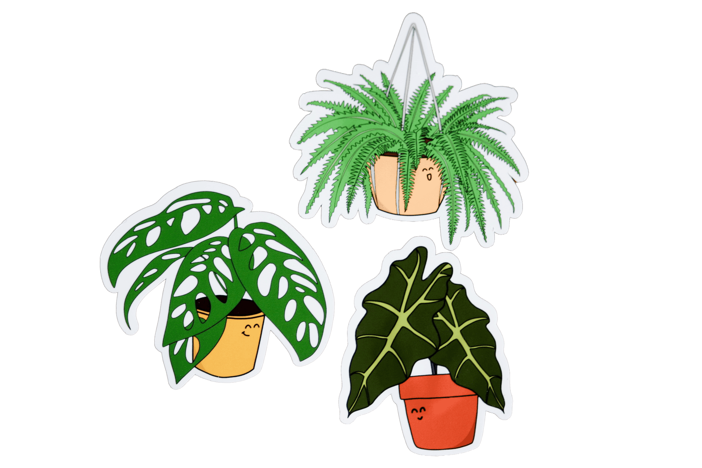 The Canopy Trio — Addy, Fern, and Ally stickers together